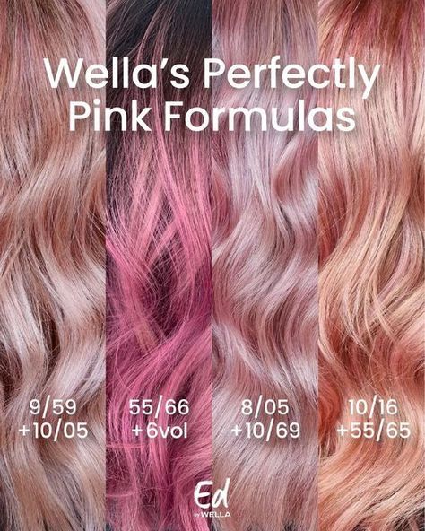 Wella Education, Shades Of Pink Hair, Wella Hair Color, Hair Growth Women, Best Hair Removal Products, Fall Winter Hair Color, Pink Blonde Hair, Color Formulas, Hair Color Options