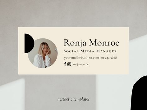 Manger Aesthetic, Aesthetic Email, Gmail Signature, Brand Yourself, Using Canva, Digital Templates, Aesthetic Template, Aesthetic Look, Change Background