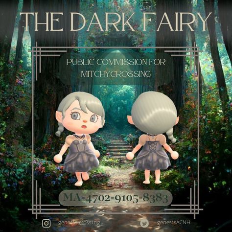 Acnh Fairy Designs Clothes, Animal Crossing Witchcore Codes, Enchanted Forest Animal Crossing, Acnh Black Dress, Dark Forest Acnh, Acnh Dark Fairycore, Acnh Fairy Dress, Acnh Witchcore Codes, Acnh Whimsigoth