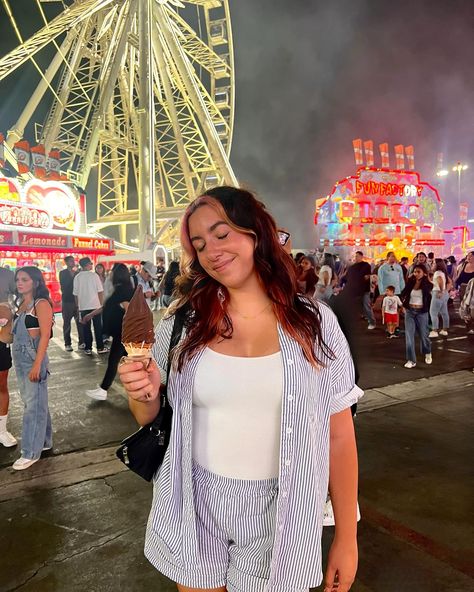 Here for the thrills 🎢🎡🥑🍦🌽 @tchiar I love going to the fair every year! It always gives such peak summer vibes and this year Thomas and I went together 👯 we rode rides, got treats, saw the crafts and had the best time!! #ocfair #summeraesthetic #summeractivities #summeroutfitideas #summeroutfitinspo State Fair Outfit Ideas, Fair Outfit Ideas, Fair Outfit, Fair Outfits, The Crafts, The Fair, State Fair, Summer Activities, Summer Aesthetic