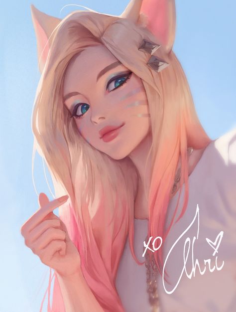 ArtStation - Welcome back KDA, - CharlesC Ahri Skins, Fox Anime, Ahri Wallpaper, Ahri Lol, Ahri League, League Of Legends Characters, Fox Girl, Lol League Of Legends, Animal Ears