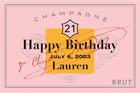 Custom Veuve Champagne label for Birthdays! Just download and print at home! Veuve Clicquot Party Decor, Custom Champagne Labels, 21st Birthday Sign, Champagne Birthday, Birthday Labels, Champagne Label, Happy July, July Birthday, Boston Massachusetts