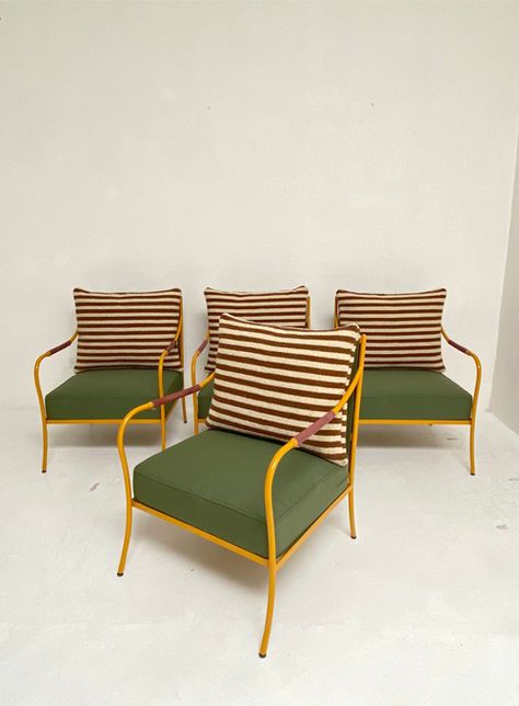 Casamidy - Delphine Yellow Outdoor Upholstered Furniture, Outdoor Furniture Metal, Tent Fabric, Outdoor Couch, Anne Marie, Take A Seat, Furniture Fabric, Upholstered Furniture, Outdoor Cushions