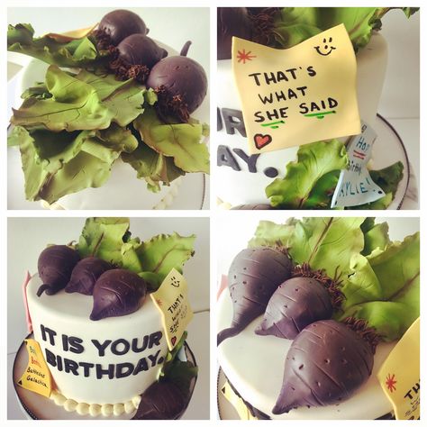 The Office Birthday Cake! #itisyourbirthday #theoffice #birthdaycake #beets #theofficebirthdaycake The Office Birthday Cake, Office Birthday Cake, Office Birthday Decorations, Office Themed Party, Beet Cake, Office Baby Showers, Office Birthday Party, The Office Wedding, The Office Show