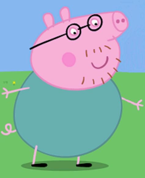 Daddy Pig is immense. I don't mean physically, of course.. however much it may be true. He's a true role model for all men.. expert at all sorts of things - speaking French, English grammar, DIY etc - without him Peppa Pig would be barely half the programme it is. Peppa Pig Cartoon, Papa Pig, Speaking French, Beetlejuice Halloween, Pig Character, Peppa Pig Birthday Party, Childrens Tv, Kids Background, Pig Cartoon