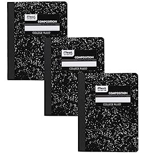 College Ruled Paper, 9-3/4" x 7-1/2", 100 Sheets per Comp Book, Black Marble (38111) College Ruled Notebook, Multiplication Tables, Composition Notebooks, College School Supplies, Note Sheet, Loose Leaf Paper, School Supplies List, Grammar Rules, Ruled Paper