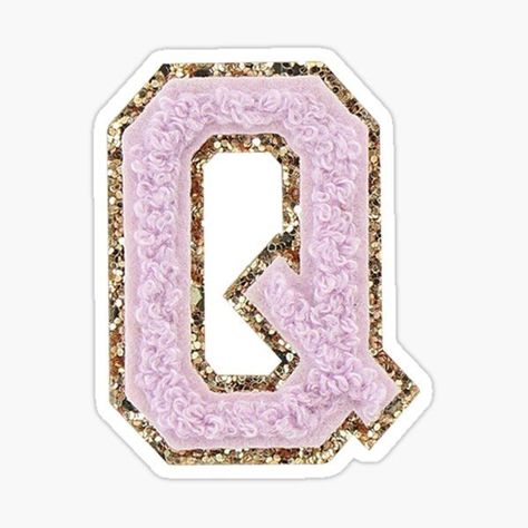 Preppy light purple varsity letter Q sticker #purple #sticker #letter #preppy Preppy Pink Varsity Letter, Home Gym Design Garage, Preppy Stickers, Letter Patches, Aesthetic Letters, Preppy Pink, Varsity Letter, Preppy Wallpaper, Letter Stickers