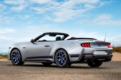 2024 Ford Mustang Revives 1968 California Special | CarBuzz Mustang 2024, Mustang California Special, 2024 Ford Mustang, New Mustang, Navy Pier, Ford Mustang Gt, Mustang Gt, Blue Accents, Gloss Black