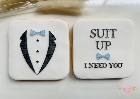 Groomsmen Proposal Cookies, Groomsmen Cookies, Proposal Cookies, Bride Cookies, Best Man Proposal, Cookie Making, Dipped Strawberries, Sweet Message, Chocolate Dipped Strawberries