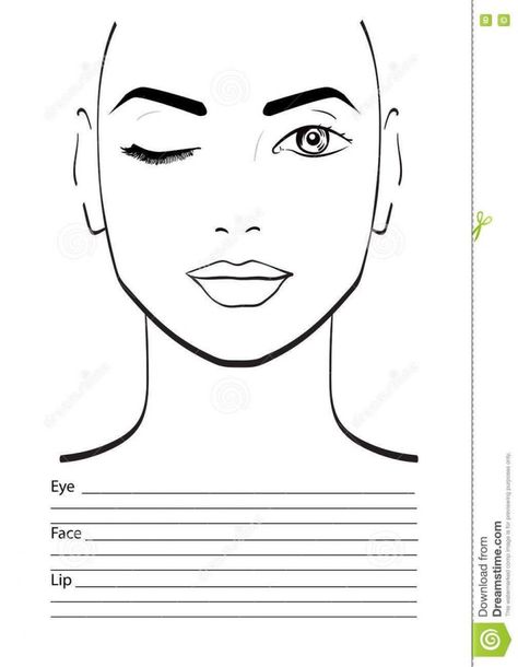 Printable Makeup Face Sketch Templates – Nurul Amal Blank Face Chart, Face Template Makeup, Face Chart Makeup, Makeup Template, Mac Face Charts, Blank Face, Makeup Charts, Face Charts, Face Template