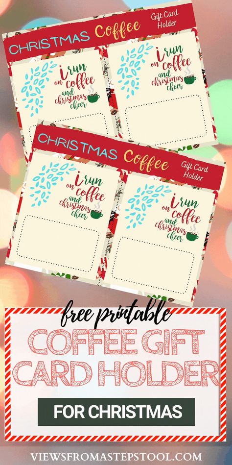 Coffee Gift Card Printable, Free Gift Card Holder, Starbucks Gift Card Holder, Coffee Gift Card Holder, Free Christmas Tags, Coffee Gift Card, Merry Christmas Tags, Coffee Gifts Card, Free Christmas Gifts