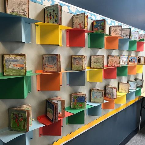 Now THESE are bookshelves! The Gr 3’s Fantastic Mr. Fox novel study display looks awesome! 📚 🦊 Book Display Ideas, Classroom Art Display, Reading Display, Art Bulletin Boards, معرض فني, School Library Displays, Library Book Displays, School Displays, Novel Study