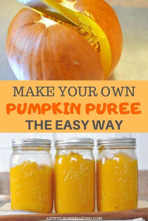 Make Pumpkin Puree, Whole Pumpkin, Pumkin Decoration, Pumpkin Puree Recipes, Cooking Pumpkin, Pumpkin Cake Recipes, Sugar Pumpkin, Roast Pumpkin, Baked Pumpkin