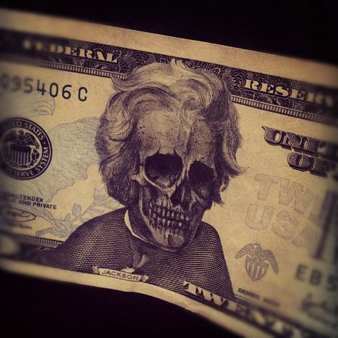 dead andrew jackson. skull. drawing. sketch. dollar bill. Stanley Ideas, Fog Art, Dead Presidents, Skull Drawings, Money Art, Money Tattoo, Cheerleading Pictures, Architect Drawing, Drawings Photography