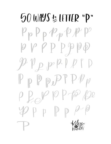 Hand Lettering Practice Sheets, P Letter, P Tattoo, Hand Lettering Worksheet, Lettering Guide, Hand Lettering Practice, Write Letters, Alfabet Letters, Hand Lettering Inspiration