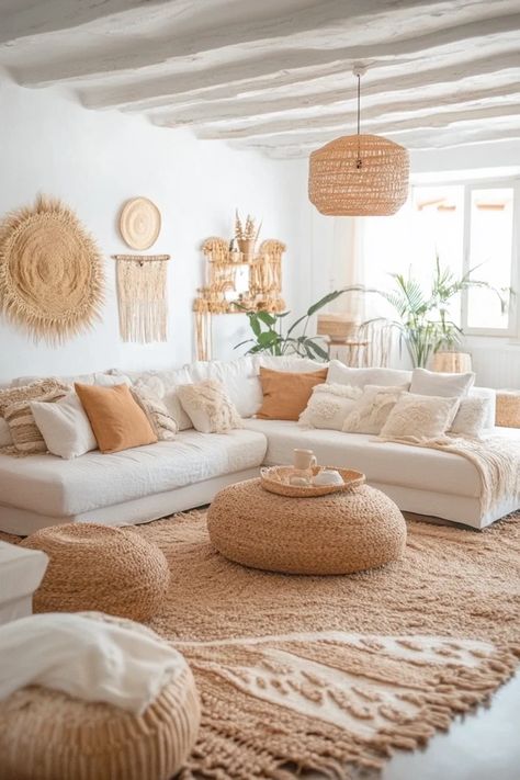 "Create a relaxed and stylish space with a Coastal Boho Living Room! 🌊🛋️ Perfect for blending beachy vibes with bohemian charm. 🌟✨ #CoastalBoho #LivingRoomInspo #HomeDecor" Clean Boho Home, Coastal Boho Living Room Ideas, Boho Beach Apartment, Boho Sectional, Beachy Boho Living Room, Boho Beach Living Room, Light Blue Sofa Living Room, Boho Coastal Living Rooms, Coastal Boho Living Room