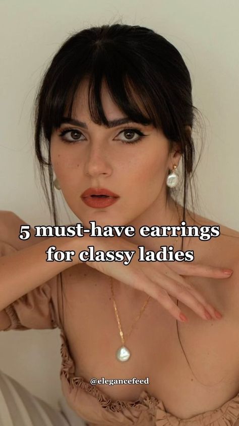 348K views · 873 shares | Elegant earrings for classy women - These 5 earrings types are perfect for formal occasions, work, and everyday eleagnt look! #classyearrings #elegantearrings #elegantaccessories #elegancetips #affluentwomen #elegantwoman #classylady #quietluxuryfashion #oldmoneyoutfits #oldmoneyaesthetic #oldmoneyinspo #chicstyle #howtobealady | Elegant Wardrobe | Chic & Classy Outifts Inspo | Jungle · I've Been In Love Elegant Earrings Classy, Earring Frame, Playful Jewelry, Colorful Headbands, Classy Earrings, Dazzling Earrings, Rich Women, Earring Trends, Jewelry Fashion Trends