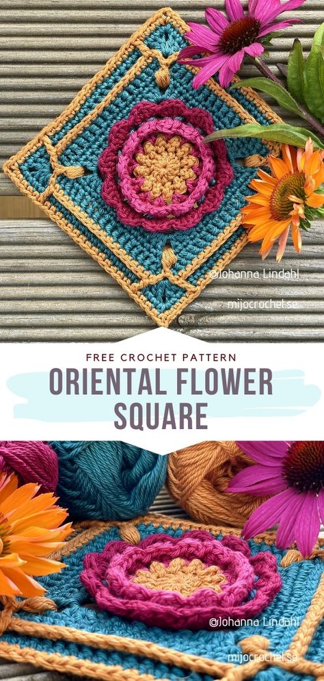 Crochet Flower Squares, Afghan Squares, Lace Inspiration, Mosaic Crochet, Crochet Blocks, Crochet Inspo, Afghan Patterns, Crochet Afghans, Blanket Patterns