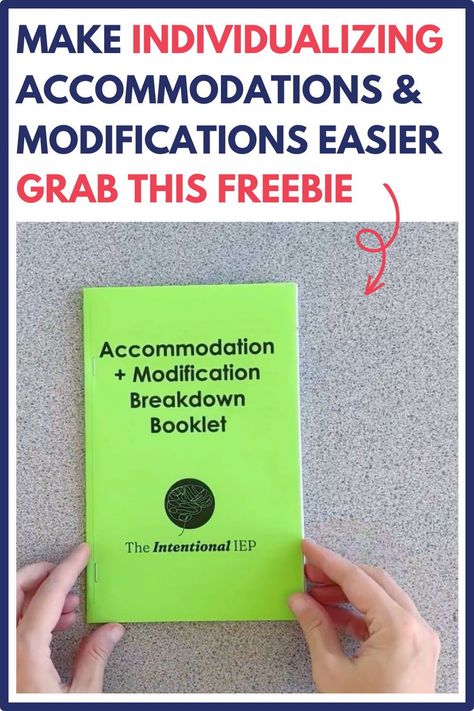 As special education teachers, we know the importance of accommodations and modifications to help them be more successful in not just the special education classroom but in all academic settings. But what do these accommodations and modifications look like? And how can you individualize these accommodations and modifications to your special education students? Grab this free, printable Accommodation and Modification Booklet and learn how to best support your students here. Accommodations And Modifications, Special Education Behavior, Teacher Info, Sped Classroom, Teachers Toolbox, Phonics Rules, Learning Support, School Social Work, Instructional Coaching