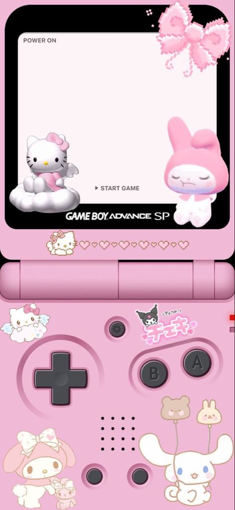 Kawaii Gif Wallpaper Phone, Pink Gameboy Wallpaper, Call Background Wallpaper Samsung, Ds Wallpaper, Gameboy Wallpaper, Hello Kitty Games, Ipod Wallpaper, Unicornios Wallpaper, Pink Games