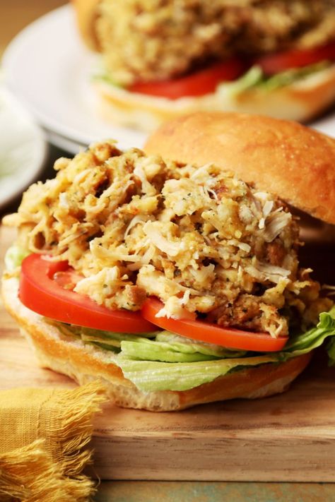 Shredded Chicken Sandwich Recipes, Shredded Chicken Sandwiches, Stove Top Stuffing, Stove Top Stuffing Mix, Great Chicken Recipes, Chicken Sandwich Recipes, Chicken Sandwiches, Stuffing Recipes, Canned Chicken