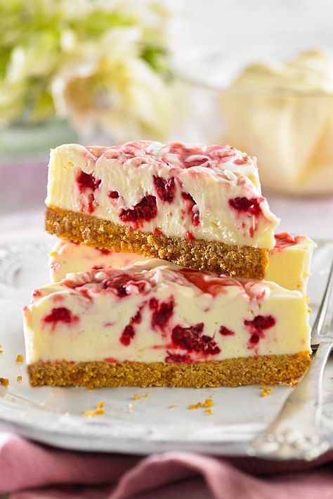 Cheesecakes Recipes, Baked White Chocolate Cheesecake, Gardens Australia, Raspberry No Bake Cheesecake, Raspberry Swirl Cheesecake, Triple Chocolate Cheesecake, Classic Cafe, No Bake Chocolate Cheesecake, Xmas Recipes