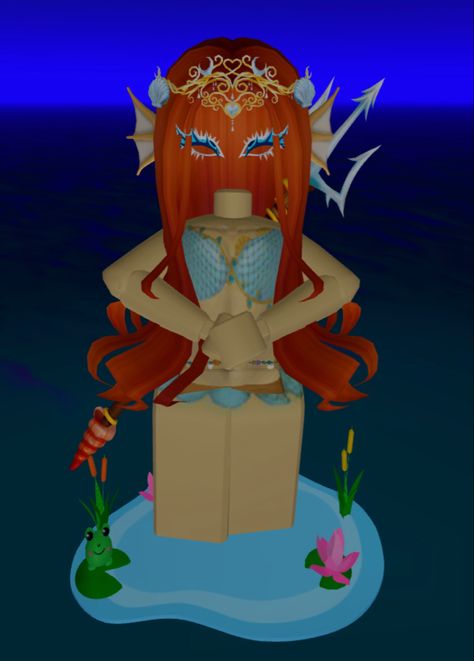 Pond, nymph, sea, ocean, water, siren, mermaid, enchanted, magical, mystical, magic, power, nature,god, goddess, outfit, idea, Roblox avatar, sing, fantasy Roblox Goddess Outfit, Mermaid Roblox Avatar, Cutegore Outfits, Goddess Outfit Ideas, Siren Outfit, Nature Core, Roblox Users, Roblox Oc, Skins Roblox