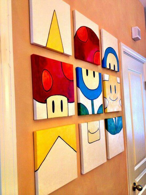 Mario brothers Sala Nerd, Super Mario Room, Deco Gamer, Mario Room, Geek Home Decor, Nerd Room, Hemma Diy, Geek Decor, Games Room