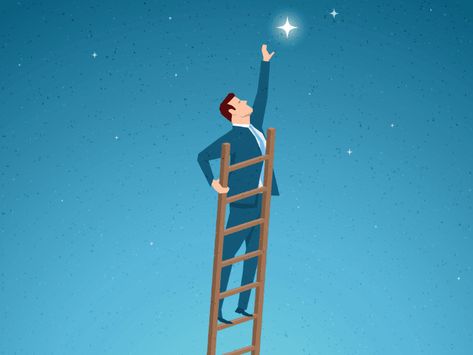 Ambition Illustration, Job Interview Preparation, Step Workout, Career Choices, Reach For The Stars, User Experience Design, Business Career, Career Coach, Free Vector Graphics