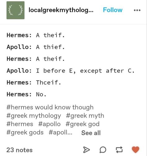 Apollo And Hermes Memes, Hermes X Apollo, Apollo And Hermes, Greek Mythology Hermes, Mythology Humor, Greek Memes, Greek Mythology Humor, Greek Mythology Gods, Greek Gods And Goddesses