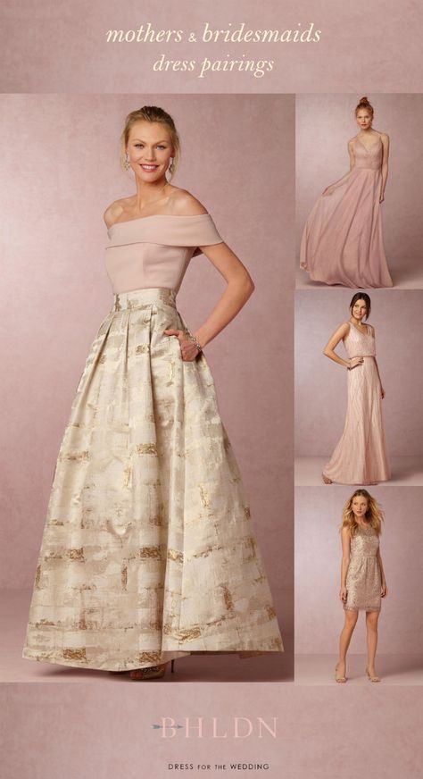 Mother of the Bride Top and Skirt | BHLDN | Coordinates with Pink and Neutral Bridesmaid Dresses Wedding Guest Dresses Australia, Summer Mother Of The Bride Dresses, Dress For The Wedding, Neutral Bridesmaid Dresses, Mother Of The Groom Dresses, Bride Top, Dresses For Spring, Beach Wedding Attire, Bhldn Dress