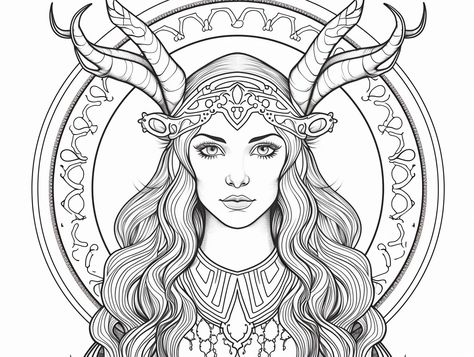 illustration of Beautiful Pagan Yule coloring Pagan Yule, Mandala Turtle, Coloring Pages Winter, Pagan Art, Fantasy Fairy, Winter Solstice, Winter Fun, Free Coloring Pages, Free Kids