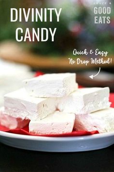 Easy Divinity Recipe, Easy Divinity, Candy Recipes Easy, Divinity Candy Recipe, Divinity Fudge, Divinity Recipe, Divinity Candy, Xmas Baking, Easy Candy Recipes