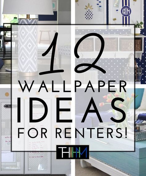 Removable Wallpaper For Renters, Wallpaper Textured Walls, Renter Friendly Decorating, Renters Wallpaper, Renter Friendly Wallpaper, Renters Decorating, Temporary Wallpaper, Inspire Me Home Decor, How To Install Wallpaper