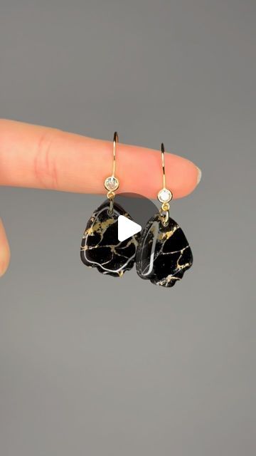 The Clay Lady on Instagram: "Rocking the elegance with these black marbled earrings. ✨🖤 Show these beauties some love - let’s spread the chic vibes. . . . #polymerclay #polymerbusiness #polymerclayearrings #smallbusinesstok #smallbiz #etsyshop #earrings #jewelrymaking #handmade #cute #creative #artist #clayearrings #clayearringshop #shopnow #clayfuldesingstudios #craft #etsyshop #smallbusiness #polymerclaytechnique #polymerclayartist #fyp #explorepage #polymerclaymarble #blackmarblepolymerclay" Polymer Clay Earring Ideas, Black Clay Earrings, Black Polymer Clay Earrings, Fimo Earrings, Clay Techniques, Polymer Clay Gifts, Chic Vibes, Black Clay, Polymer Clay Art