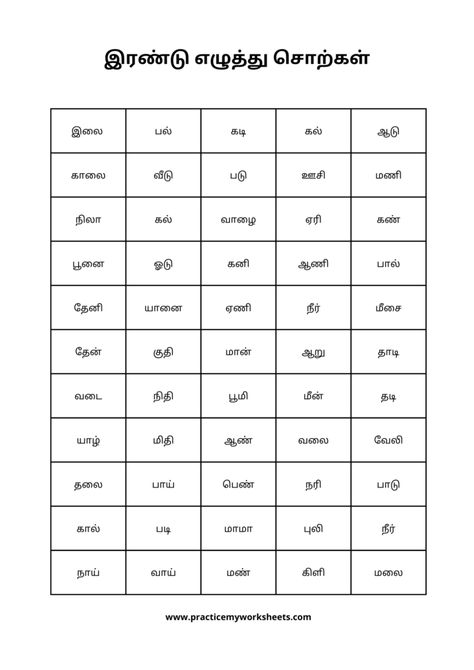 Tamil Reading Practice, Reading Practice For Kids, Tamil Worksheet, Reading Practice Worksheets, Plurals Worksheets, Two Letter Words, Worksheets For Grade 3, Letters And Sounds, Teacher Activities