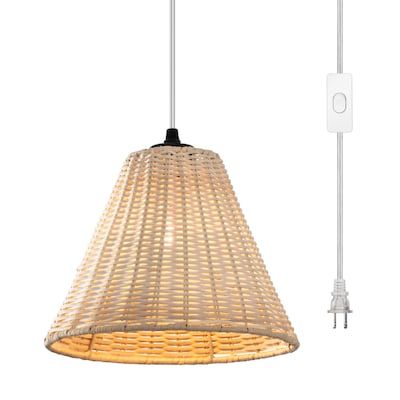 Swag Pendant Light, Rattan Light Fixture, Rattan Design, Plug In Pendant Light, Rattan Shades, Swag Lamp, Accent Light, Small Pendant Lights, Swag Light