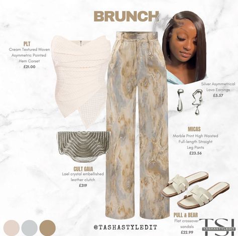 Neutral Color Brunch Outfit, Vacation Pants Outfit, Brunch Bday Outfit, Tan Heels Outfit Dressy, Classy Brunch Outfit Black Woman, Senior Brunch Outfit Ideas Black Women, Cute Brunch Outfits Black Women, Brunch Outfit Ideas Black Women, Birthday Brunch Outfit Black Woman