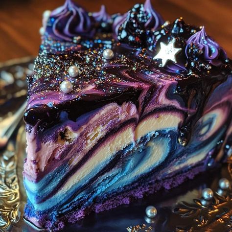 Galaxy Ice Cream, Gem Cake, Fairytale Food, Chocolate Wafer, Cakes Inspiration, Cake Base, Best Sweets, Chocolate Wafers, Cake Decorating Designs