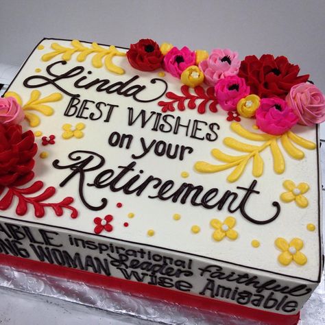 See this Instagram photo by @whiteflowercakeshoppe • 518 likes Retirement Cakes For Teachers, Retirement Sheet Cake Ideas, Retirement Sheet Cake, Microphone Cake, Cake Designing, Retirement Party Cakes, White Flower Cake, White Flower Cake Shoppe, Office Activities