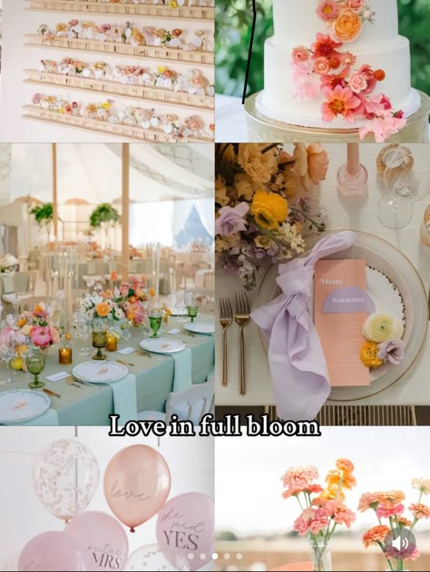 Bloom Bridal Shower Theme, Shower Mood Board, Floral Bridal Shower Theme, Love In Full Bloom, Love Is In Bloom, Secret Party Ideas, Wedding Shower Themes, Love In Bloom, Secret Party