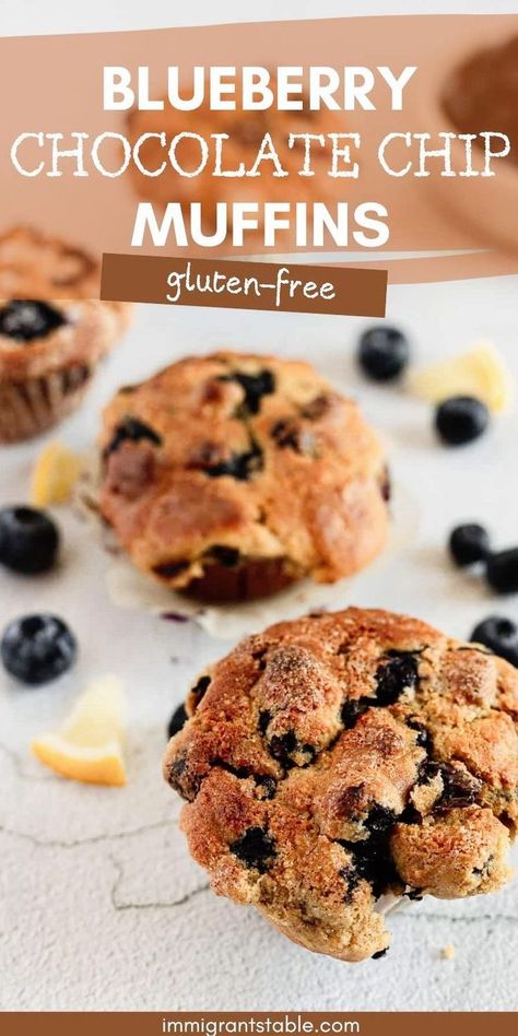 Celebrate the joy of baking with these Gluten-Free Blueberry Chocolate Chip Muffins. Whether you're looking for cozy winter food, planning a Valentine's Day surprise, or prepping for Easter, this chocolate muffin recipe easy approach will guide you to delicious homemade muffins. This bakery muffins recipe is a great addition to your brunch recipes, breakfast recipes, or dessert recipes collection. Try this easy muffin recipe and enjoy the best muffin recipe at home. #food #recipe Blueberry Chocolate Chip Muffins, Homemade Chocolate Chip Muffins, Basic Muffin, Best Muffin Recipe, Chocolate Chip Muffins Easy, Basic Muffin Recipe, Fruit And Chocolate, Kid Friendly Dessert, Blueberry Chocolate