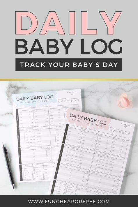 A Daily Baby Log to Help You Combat Baby Brain! - Fun Cheap or Free Taking Care Of Baby, Daily Tracker, Baby Bullet, Cry It Out, Creating A Bullet Journal, Baby Necessities, Baby E, Baby Eating, Baby Must Haves