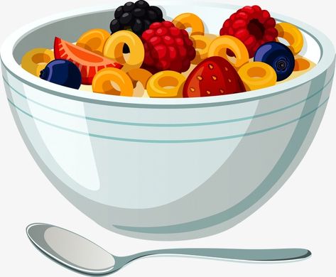 Episode Overlays, Food Clip Art, Bowl Of Cereal, Cartoon Food, Food Cartoon, Food Clipart, Watercolor Food, Food Clips, Fruit Photography