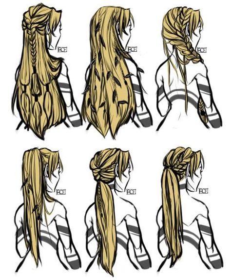 How To Draw Hair (Step By Step Image Guides) Ako Kresliť, Pelo Anime, Výtvarné Reference, Tattoo Girls, 캐릭터 드로잉, Hairstyles Long, Fete Anime, Hair Reference, Anime Hair