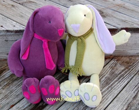 tuto couture lapin paques 2 Sewn Toys, Rolling Car, Sewing Toys, Diy Clothes, Dinosaur Stuffed Animal, Elephant, Hand Made, Couture, Sewing