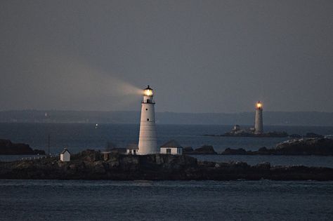 Boston Light and Graves Light (background) Beach Autumn, Hotel Beach, Lighthouse Keeper, Coastal Lifestyle, Willow Bark, Coastal Town, Light House, Light Background, Seaside Towns