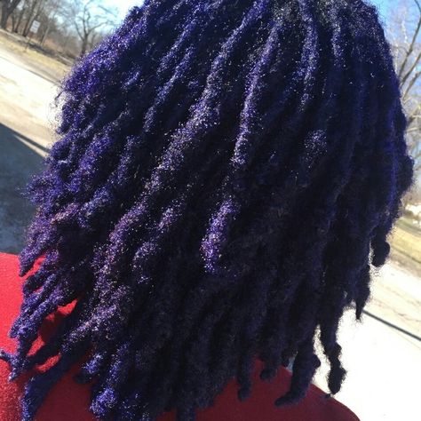 Dark Purple Dreads, Midnight Blue Locs Black Women, Blue Black Locs, Midnight Blue Locs, Dark Blue Locs, Blue Locs, Grey Hair Wax, Top Hairstyles, Silver Grey Hair