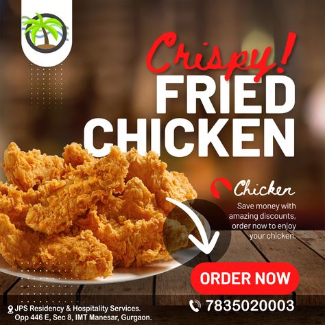 Irresistibly crispy, incredibly delicious! 🍗 Enjoy our fried chicken at unbeatable prices. Order now and indulge in the ultimate crispy goodness!

#FriedChicken #CrispyGoodness #FoodCravings #ChickenLovers #OrderNow #JPSResidency Nutella Food, Foodie Breakfast, Food Social Media, Restaurant Social Media, Social Media Ads, Food Ads, Festival Celebration, Caribbean Recipes, Fried Food