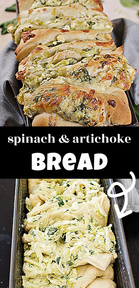 Jalapeno Popper Pull Apart Bread, Spinach Artichoke Stuffed Bread, Spinach Artichoke Dip Pull Apart Christmas Bread, Spinach Artichoke Dip Pull Apart Bread, Spinach Artichoke Pull Apart Bread, Spinach Artichoke Bread, Artichoke Bread, Baked Spinach Artichoke Dip, Cheesy Pull Apart Bread